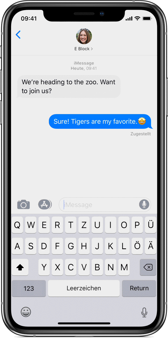 Animojis auf dem iPhone X und iPad Pro verwenden Apple Support
