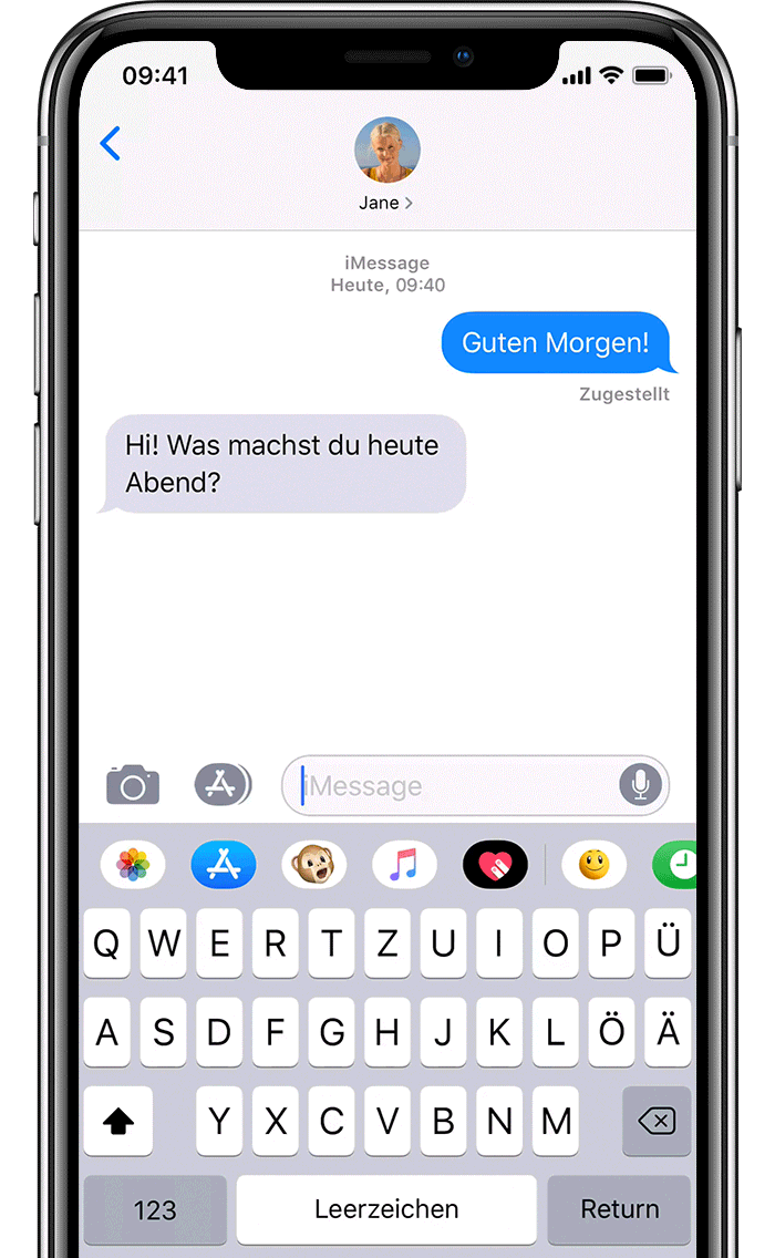 Sticker mit iMessage auf dem iPhone, iPad und iPod touch verwenden