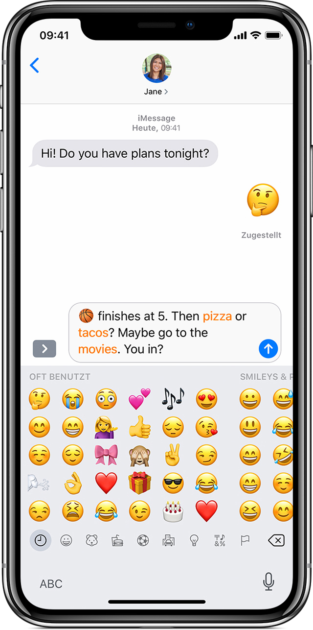 Emojis Auf Dem Iphone Ipad Und Ipod Touch Verwenden Apple Support