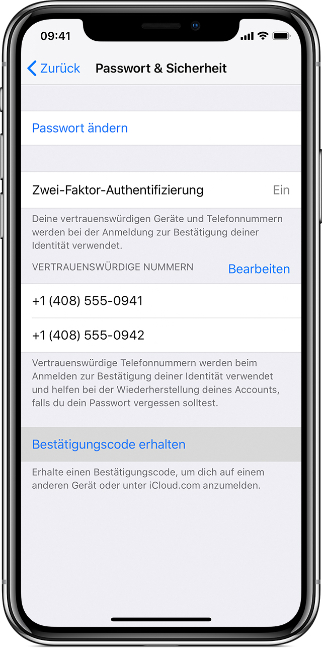 Gehe zu einem deiner anderen geräte die mit icloud angemeldet sind um dieses iphone zu bestätigen