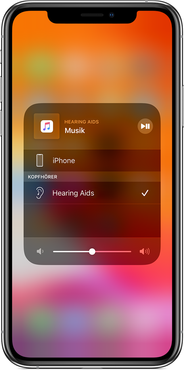 Funktion "Live-Mithören" mit Hörgeräten mit dem Logo "Made for iPhone"  verwenden - Apple Support (LI)