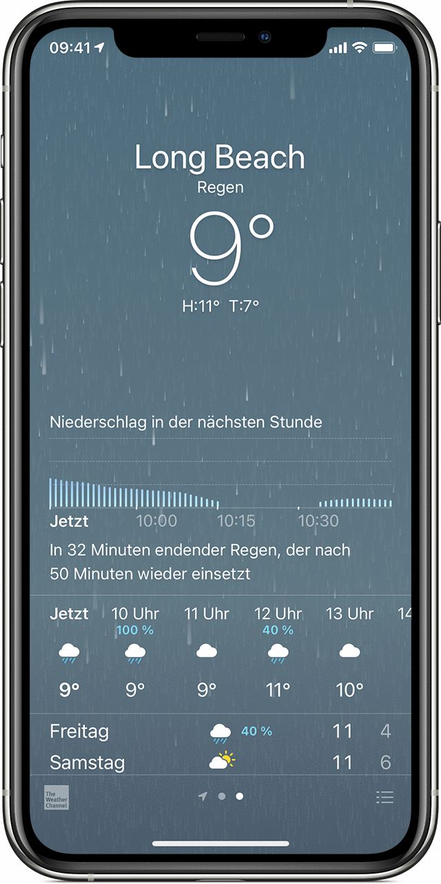 Informationen Zur Wetter App Und Zu Den Symbolen Auf Dem Iphone Und Ipod Touch Apple Support