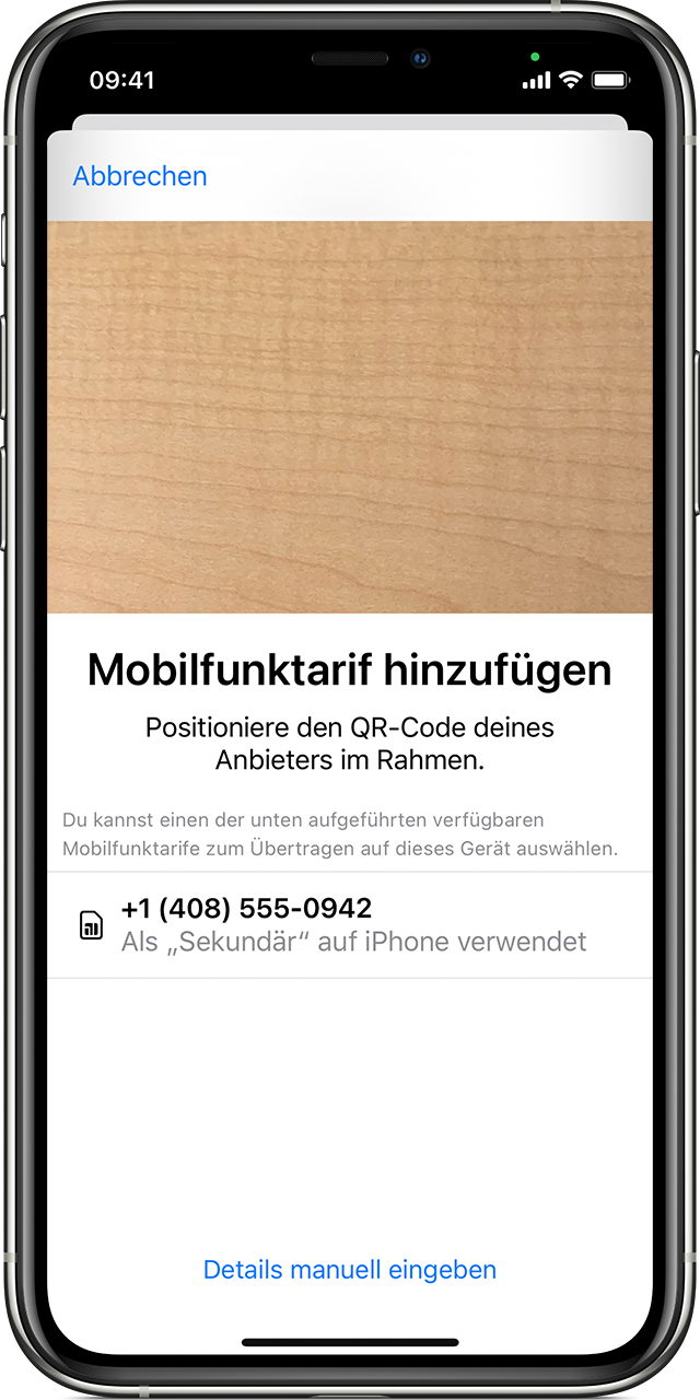 Eine eSIM oder physische SIMKarte von einem alten iPhone auf eine eSIM