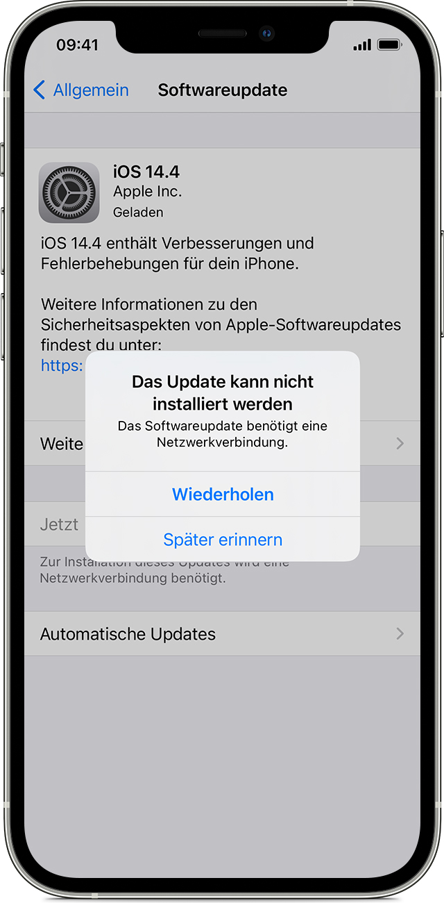 Iphone Ipad Oder Ipod Touch Lasst Sich Nicht Aktualisieren Apple Support