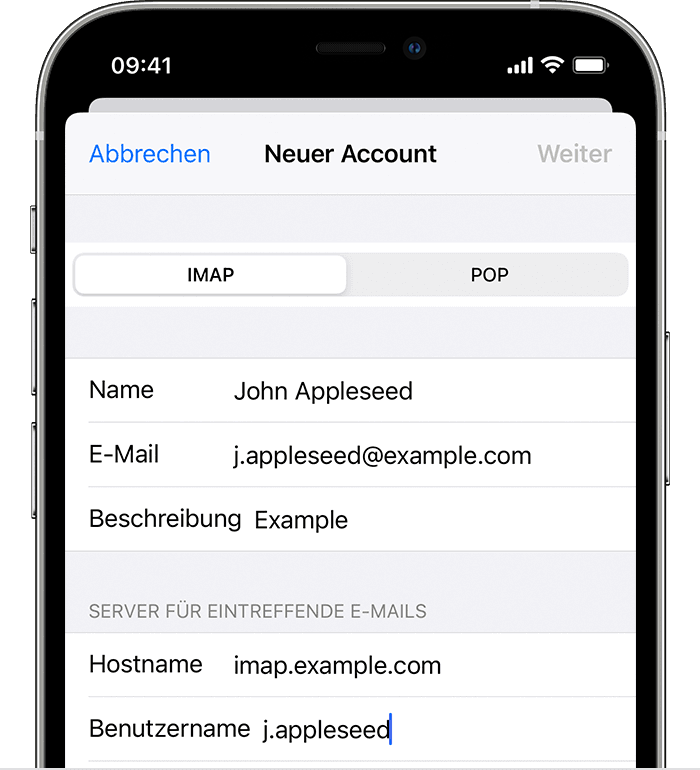 E-Mail-Account auf dem iPhone, iPad oder iPod touch hinzufügen - Apple  Support (DE)