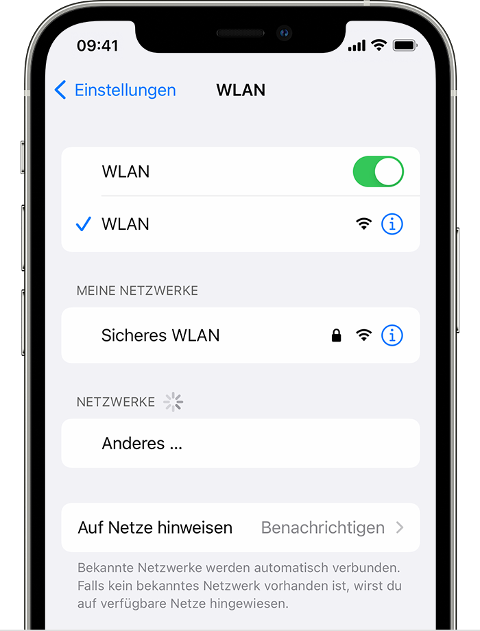 WLAN-Verbindung auf dem iPhone, iPad oder iPod touch herstellen - Apple  Support (DE)