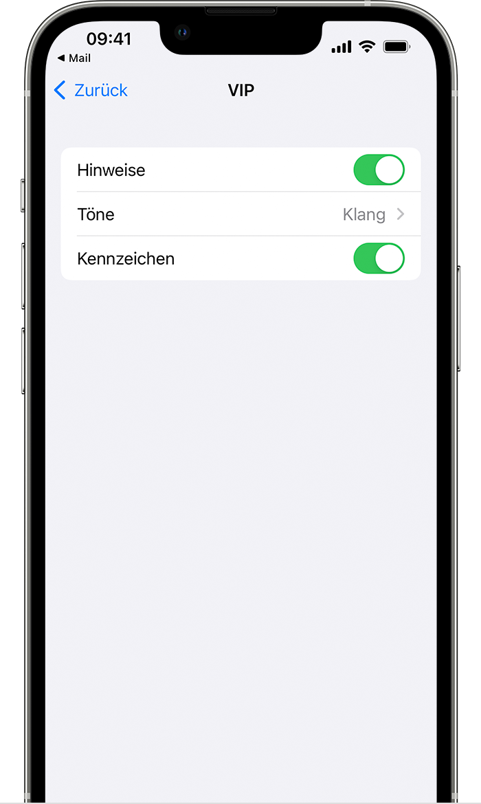 Warnmeldungseinstellungen für VIP-E-Mails in iOS 15 anpassen