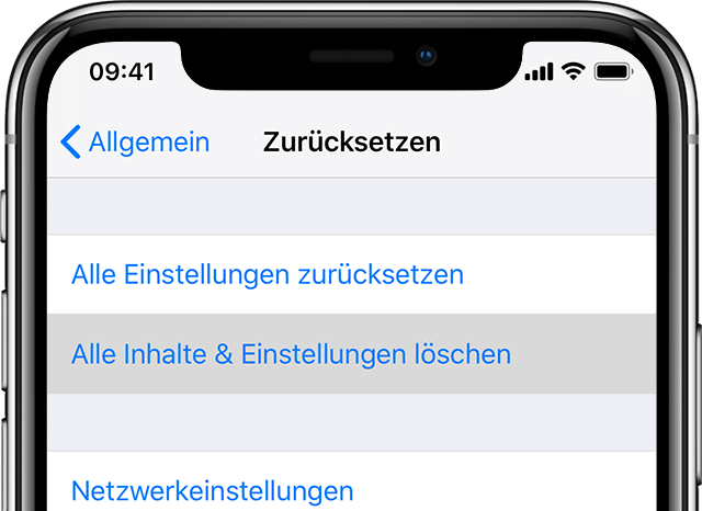 Iphone Ipad Oder Ipod Touch Loschen Apple Support