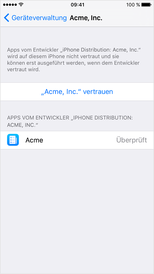 Benutzerdefinierte Unternehmens-Apps unter iOS installieren - Apple Support  (DE)