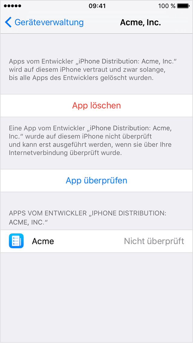 Benutzerdefinierte Unternehmens-Apps unter iOS installieren - Apple Support  (DE)