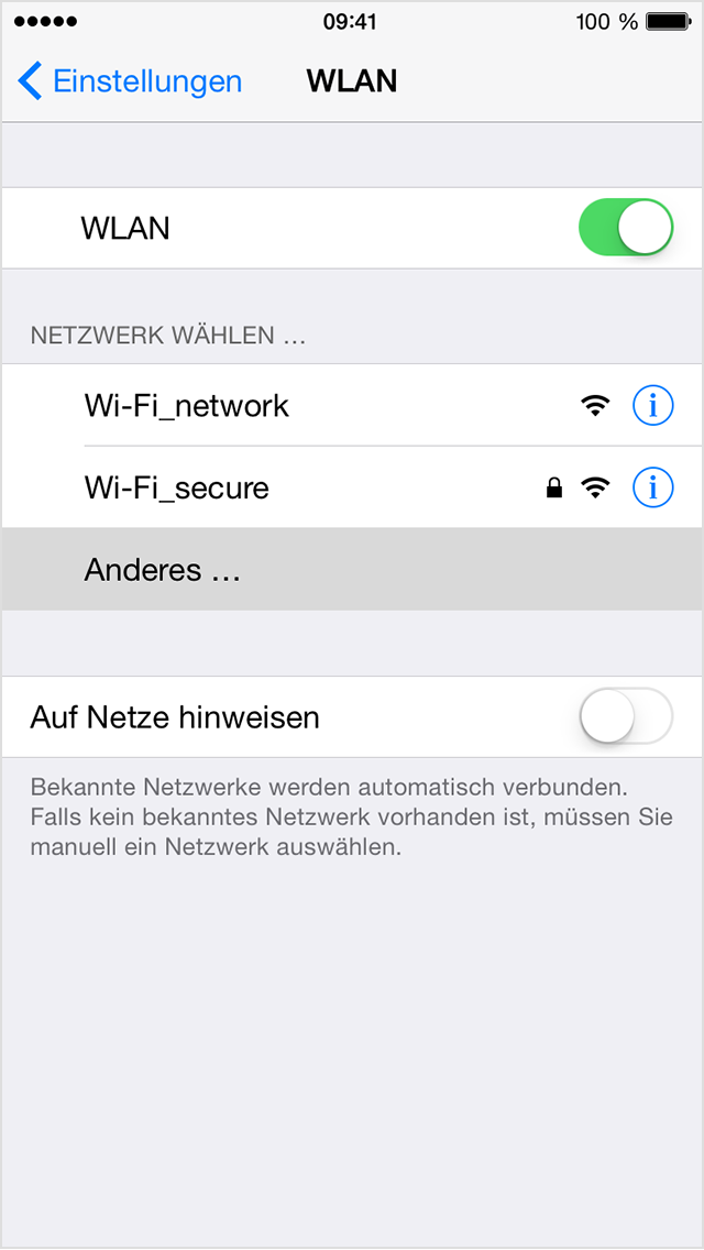 WLANVerbindung auf dem iPhone, iPad oder iPod touch herstellen Apple Support
