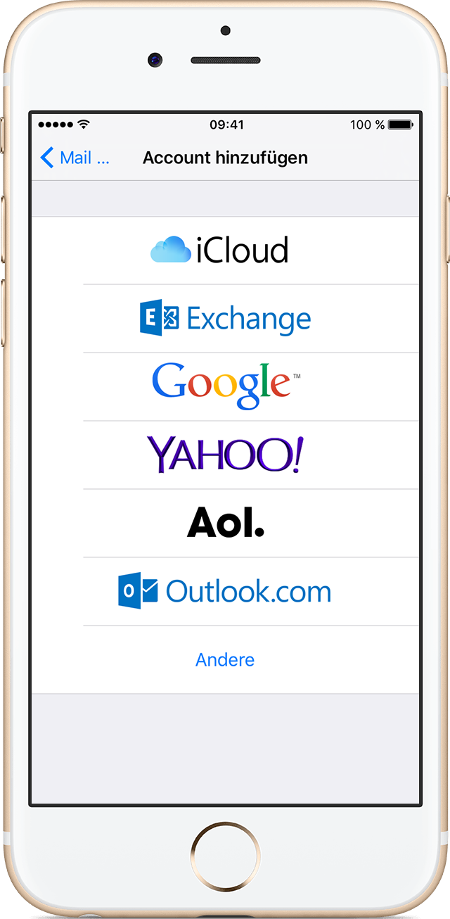 EMailAccount auf dem iPhone, iPad oder iPod touch einrichten Apple