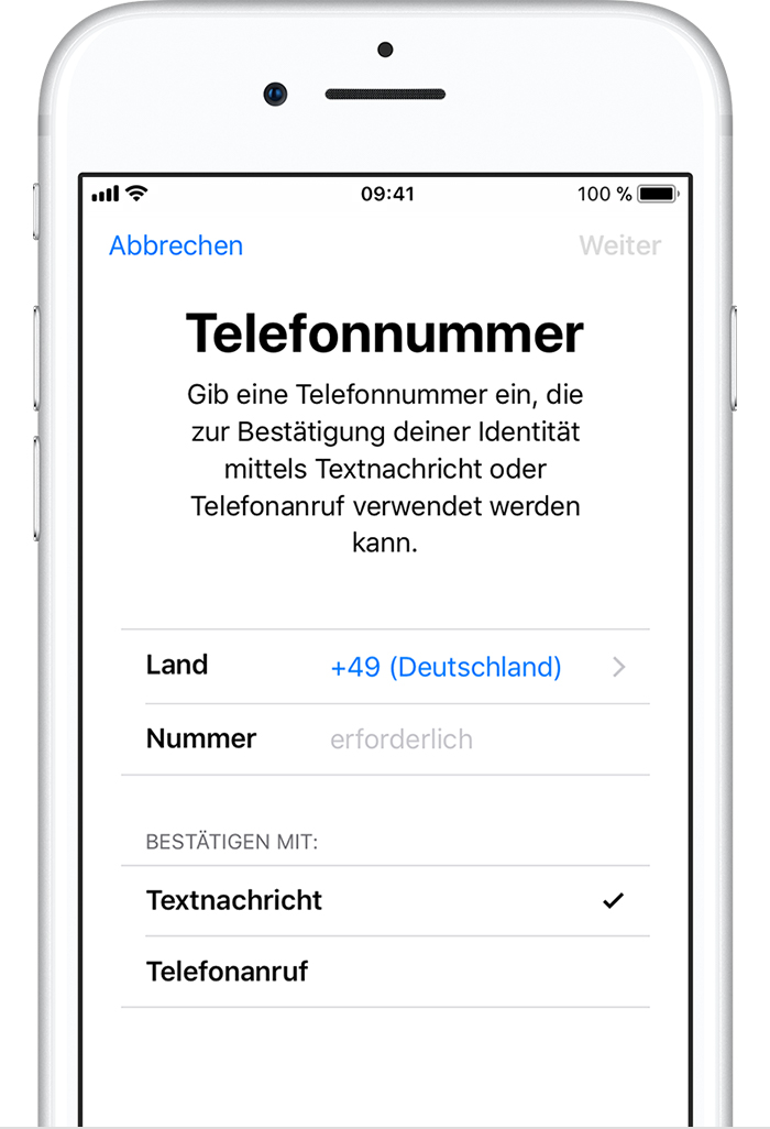 ZweiFaktorAuthentifizierung für die AppleID Apple Support