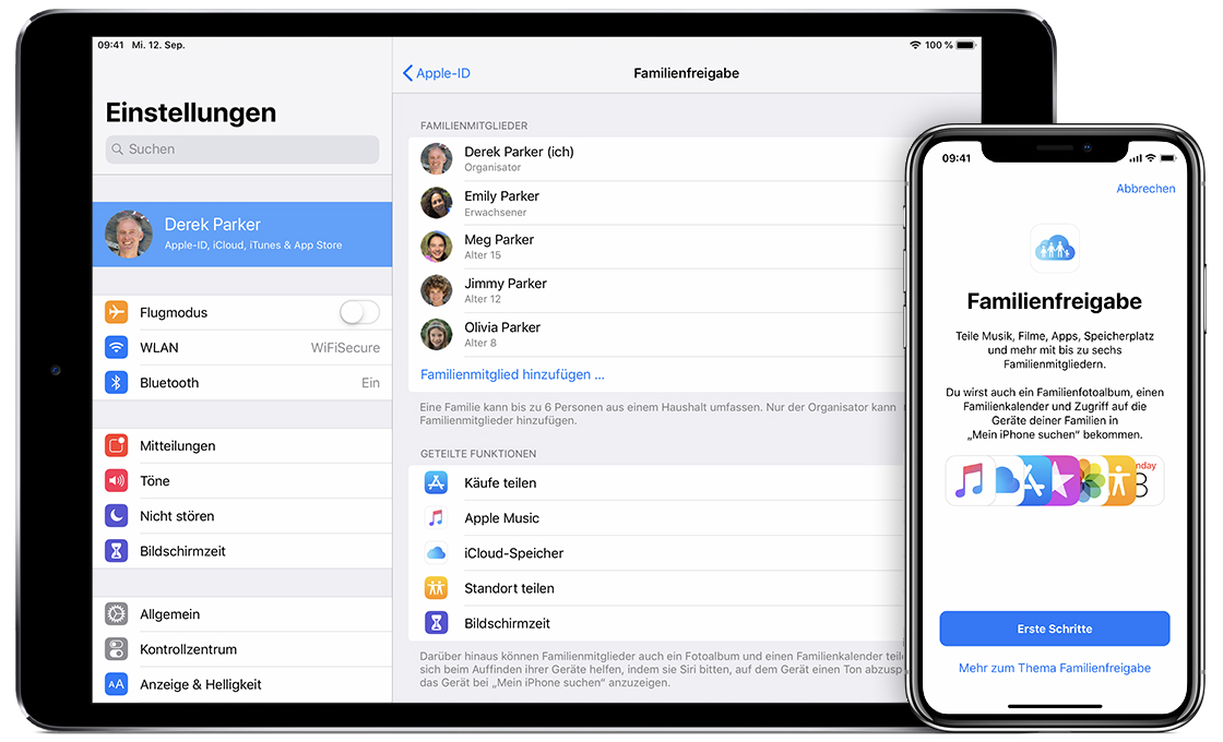 Familienfreigabe einrichten - Apple Support