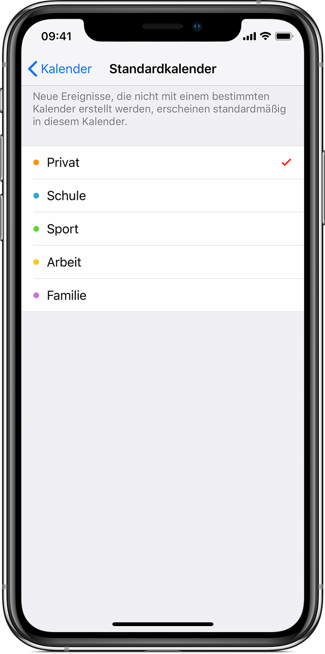 Den Kalender mit iCloud auf dem neuesten Stand halten - Apple Support