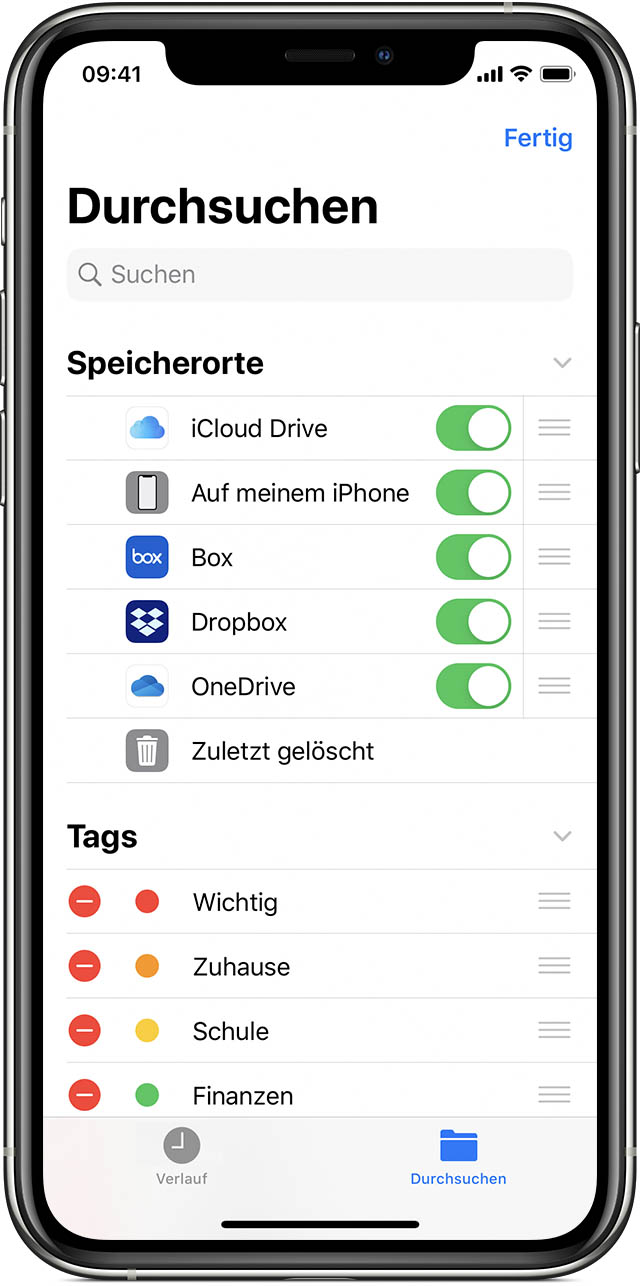 Dateien App Auf Dem Iphone Ipad Und Ipod Touch Verwenden Apple Support