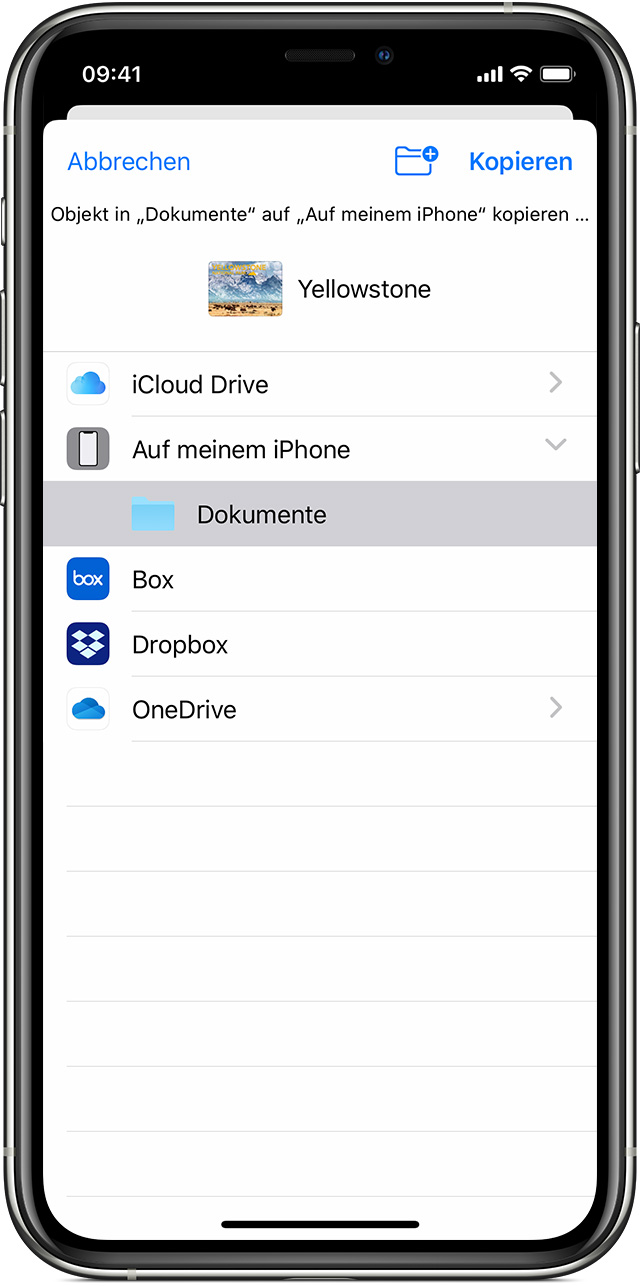 Dateien-App auf dem iPhone, iPad und iPod touch verwenden - Apple Support  (CH)