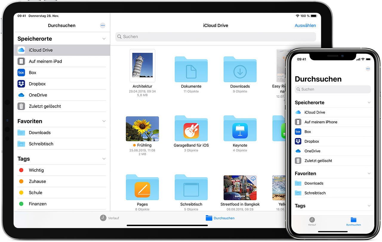 Dateien-App auf dem iPhone, iPad und iPod touch verwenden - Apple Support  (CH)