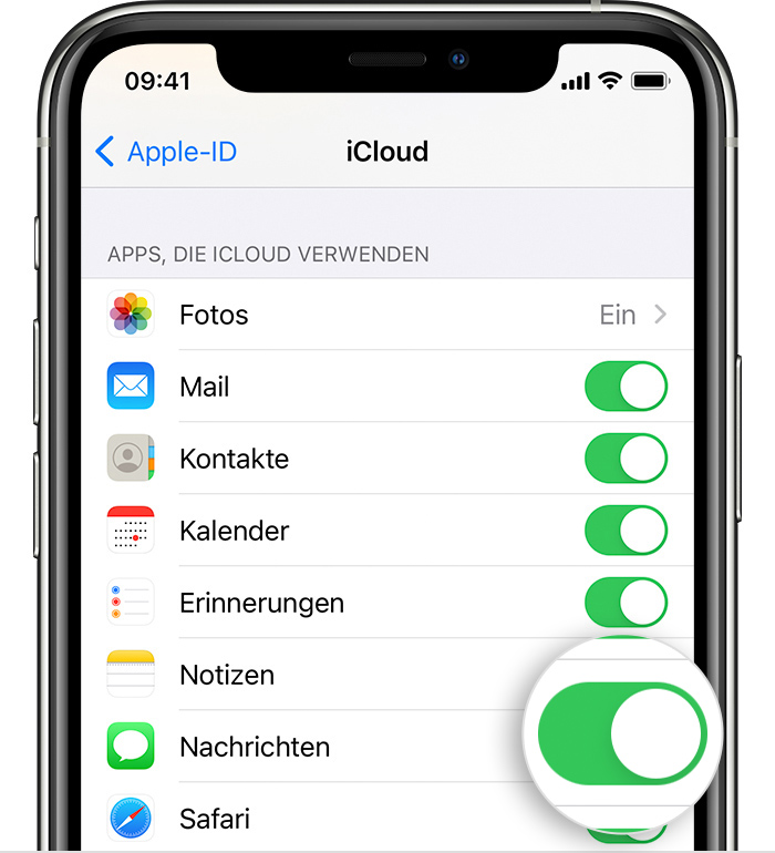 Nachrichten in iCloud" verwenden - Apple Support (LI)