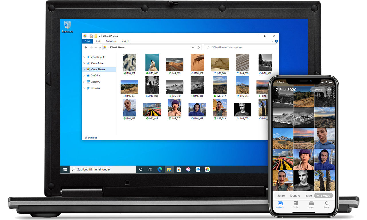 iCloud-Fotos auf dem Windows-PC einrichten und verwenden - Apple