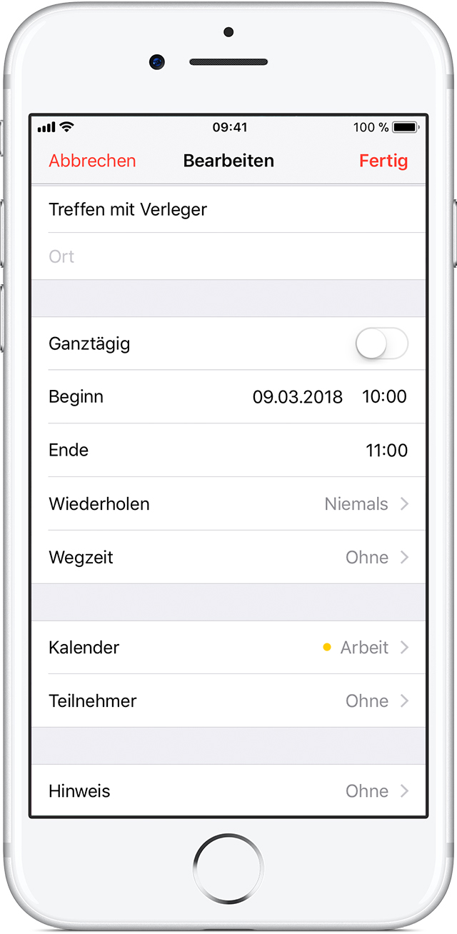 Den Kalender mit iCloud auf dem neuesten Stand halten - Apple Support