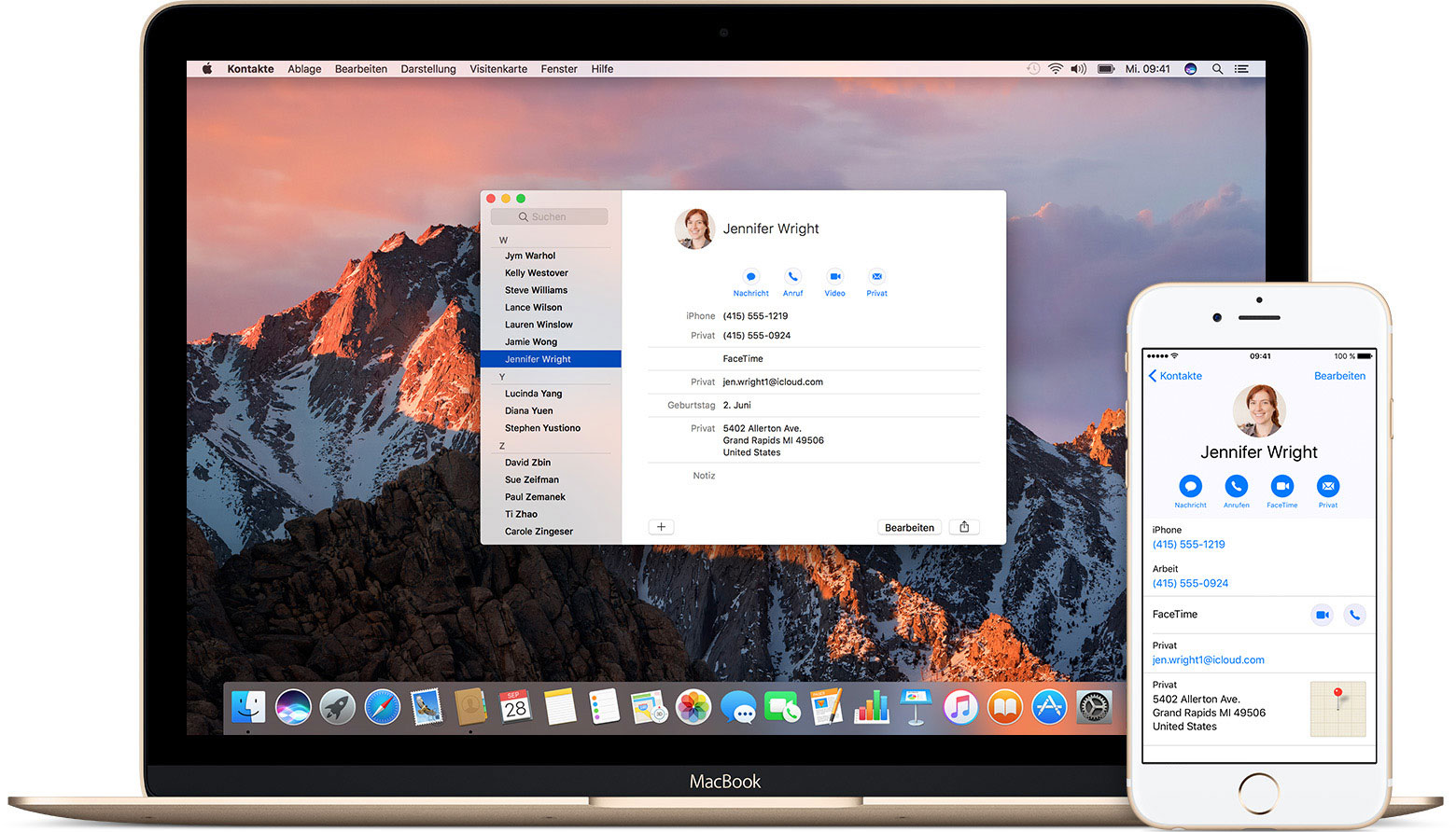 Kontakte mit iCloud auf allen Geräten auf dem neuesten Stand halten