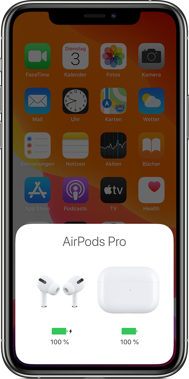 AirPods aufladen und Informationen zur Batterielaufzeit erhalten ...