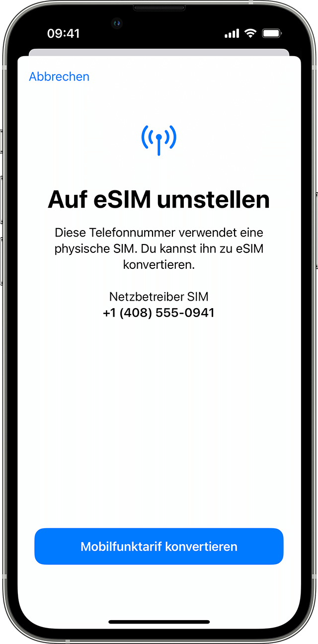 Informationen zu eSIM und iPhone - Apple Support (DE)
