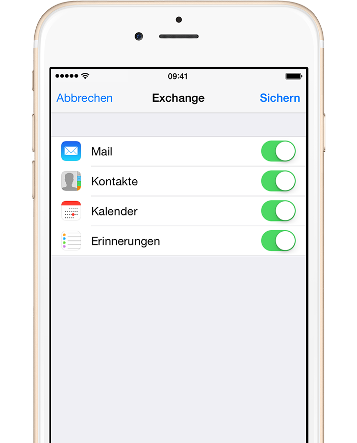 Exchange ActiveSync auf dem iPhone, iPad oder iPod touch einrichten 