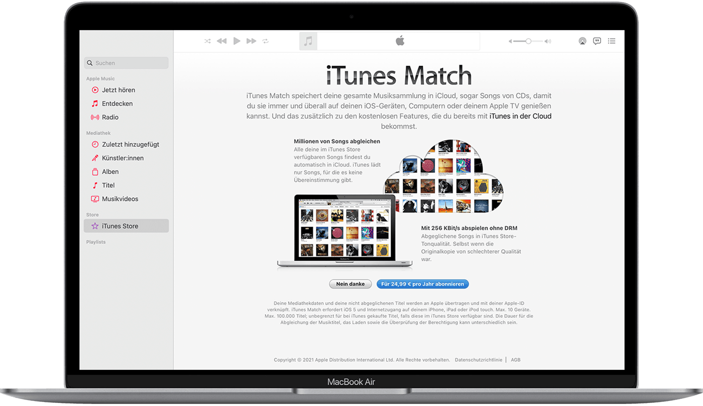 iTunes Match abonnieren - Apple Support (DE)