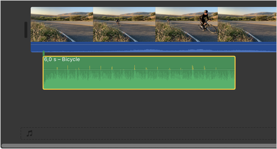 Deinem iMovie-Projekt einen Soundtrack und Toneffekte hinzufügen - Apple  Support (LI)