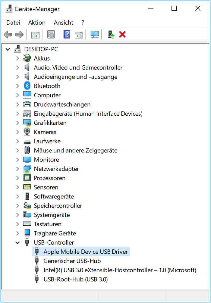 Iphone wird im explorer nicht angezeigt windows 10