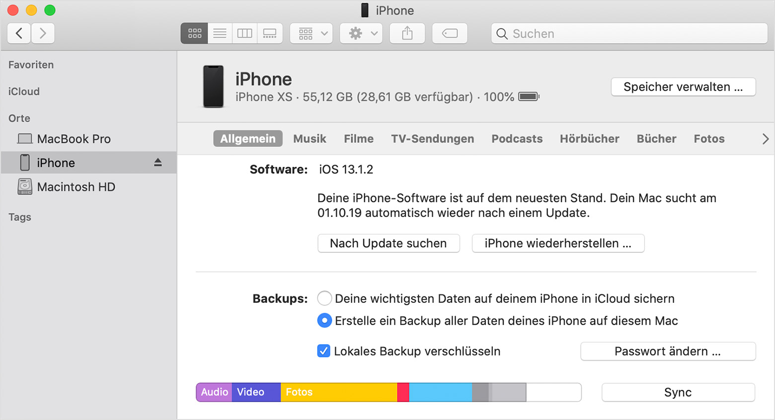 Informationen Zu Verschlusselten Backups Auf Dem Iphone Ipad Oder Ipod Touch Apple Support