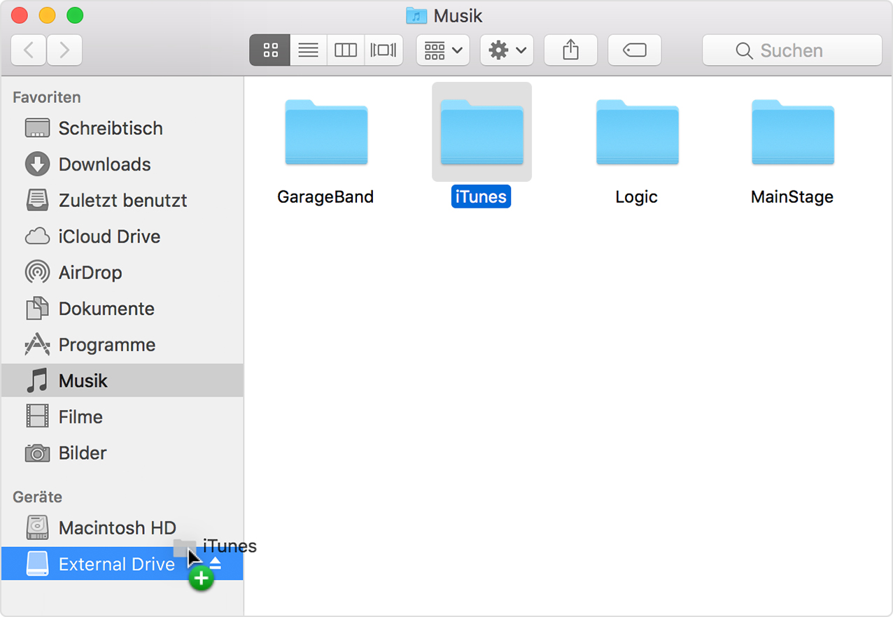 Die iTunes-Mediathek verwalten und sichern - Apple Support