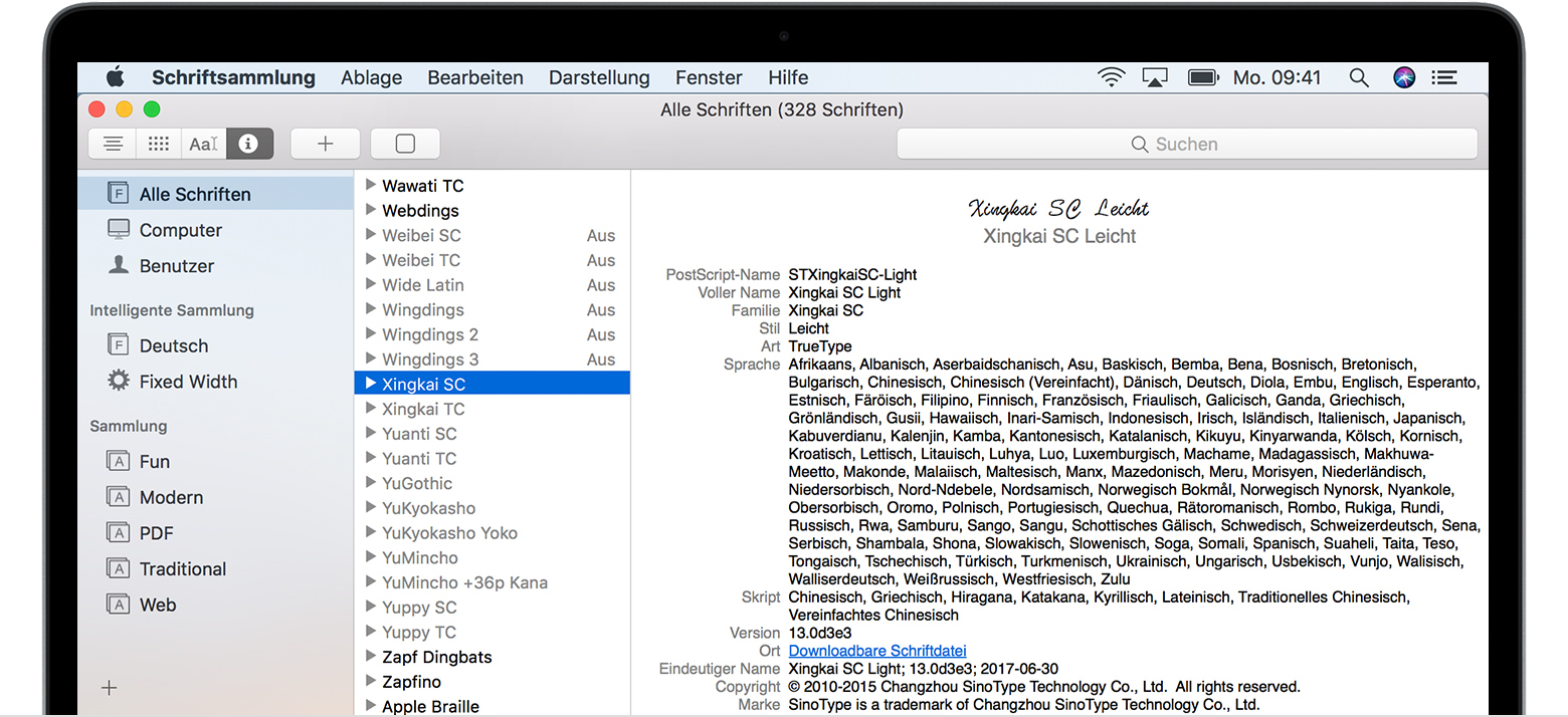 Installieren und Entfernen von Schriften auf deinem Mac - Apple Support (DE)