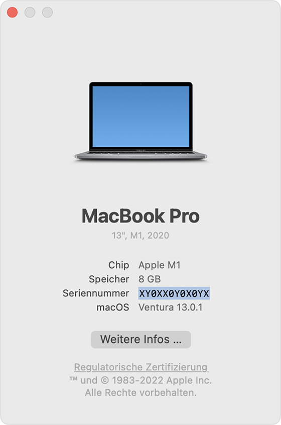 Modellnamen und Seriennummer deines Mac finden - Apple Support (DE)