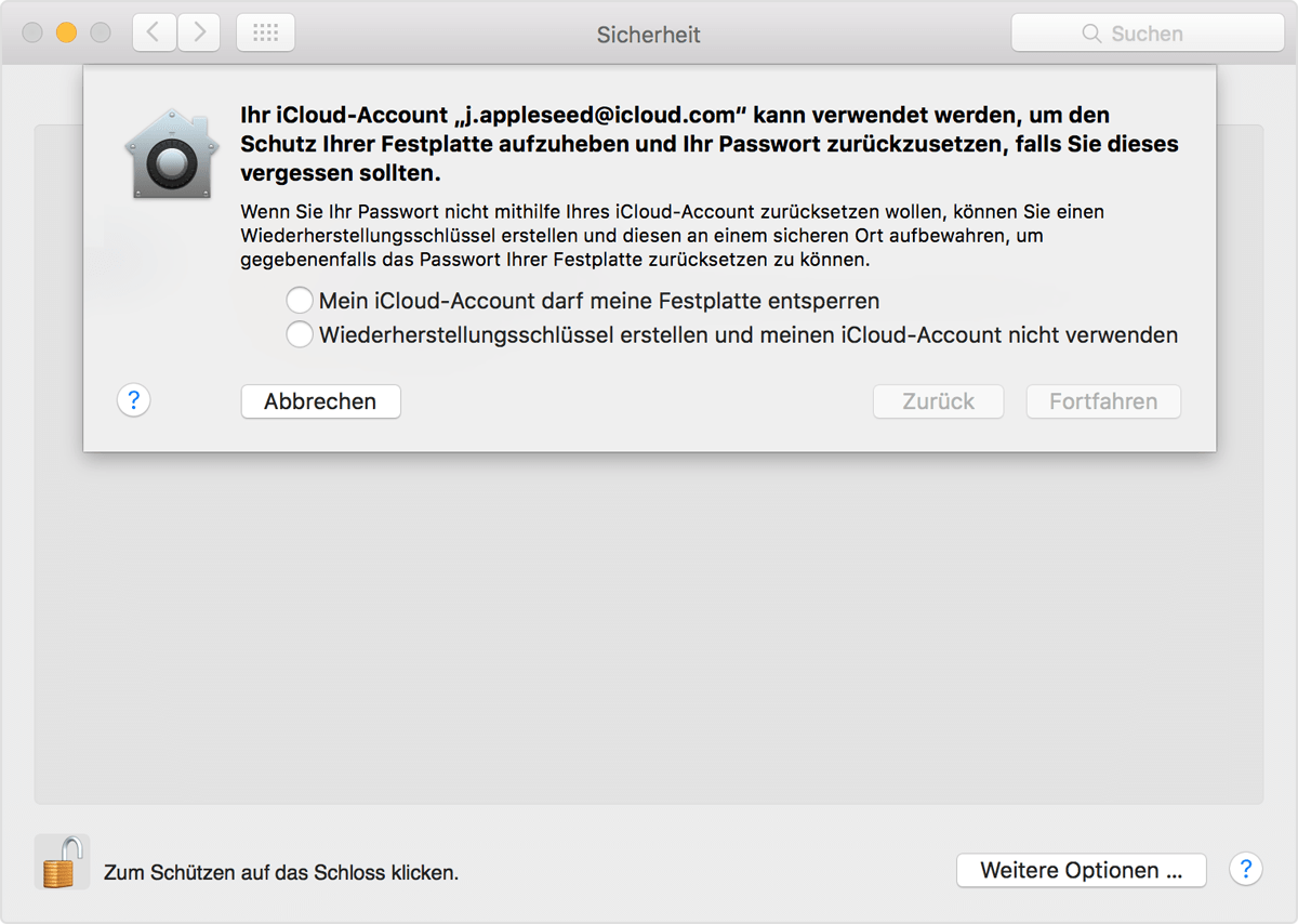 Das Startvolume Ihres Mac mit FileVault verschlüsseln - Apple Support (DE)