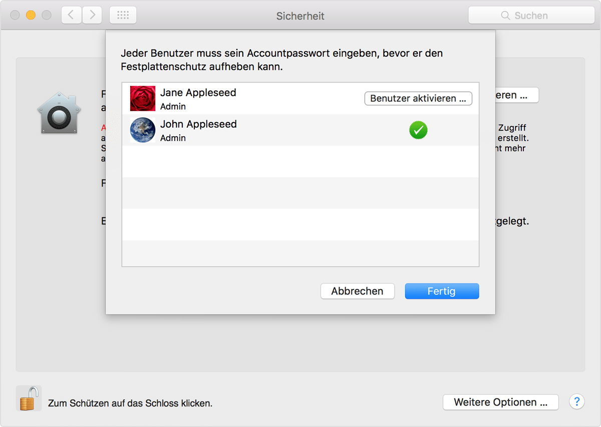 Das Startvolume Ihres Mac mit FileVault verschlüsseln - Apple Support (DE)