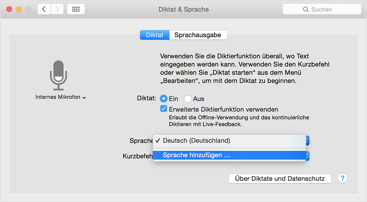 MacGrundlagen Mit der Diktierfunktion Text sprechen statt einzutippen Apple Support