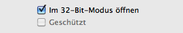 Option "Im 32-Bit-Modus öffnen"
