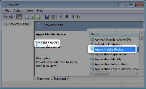 πηρεσα Apple Mobile Device Service (A