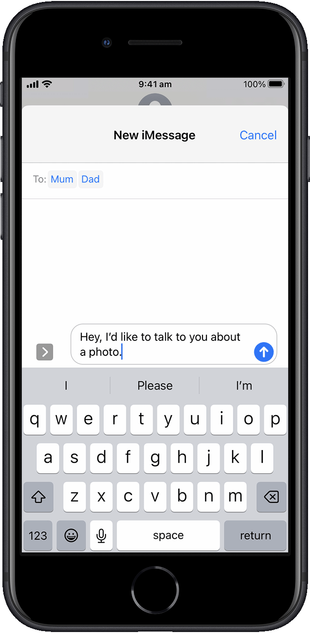 Messages can prompt a child to have a conversation with their parents if the child has received an inappropriate photo.