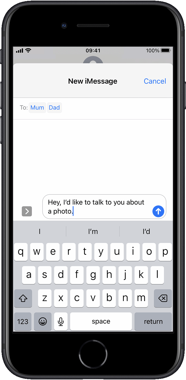 Messages can prompt a child to have a conversation with their parents if the child has received an inappropriate photo.
