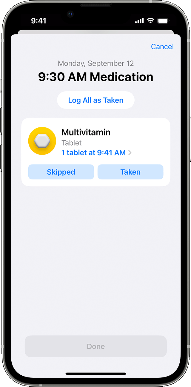 Add And Log Medications With Iphone And Apple Watch - Apple Support