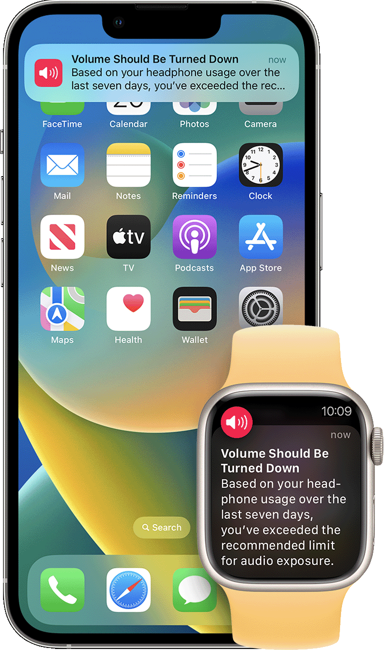 Headphone notifications on your iPhone, iPod touch, or Apple Watch - Apple  Support