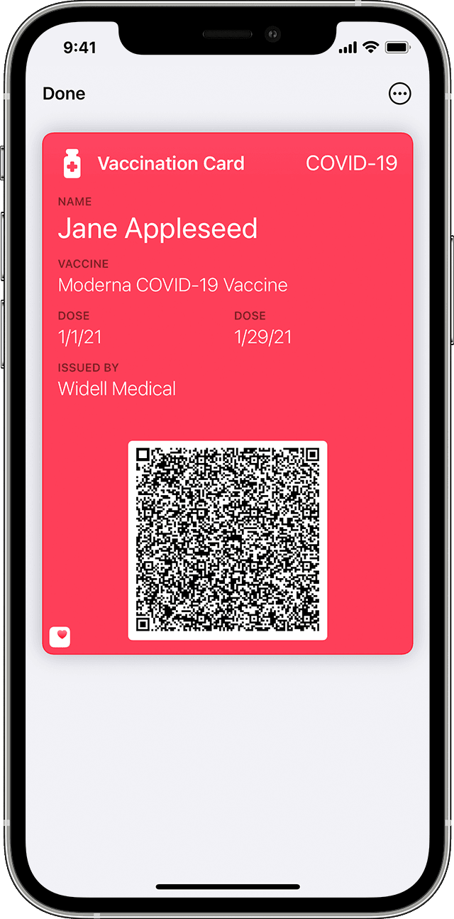ios15 iphone12 pro wallet vaccination card
