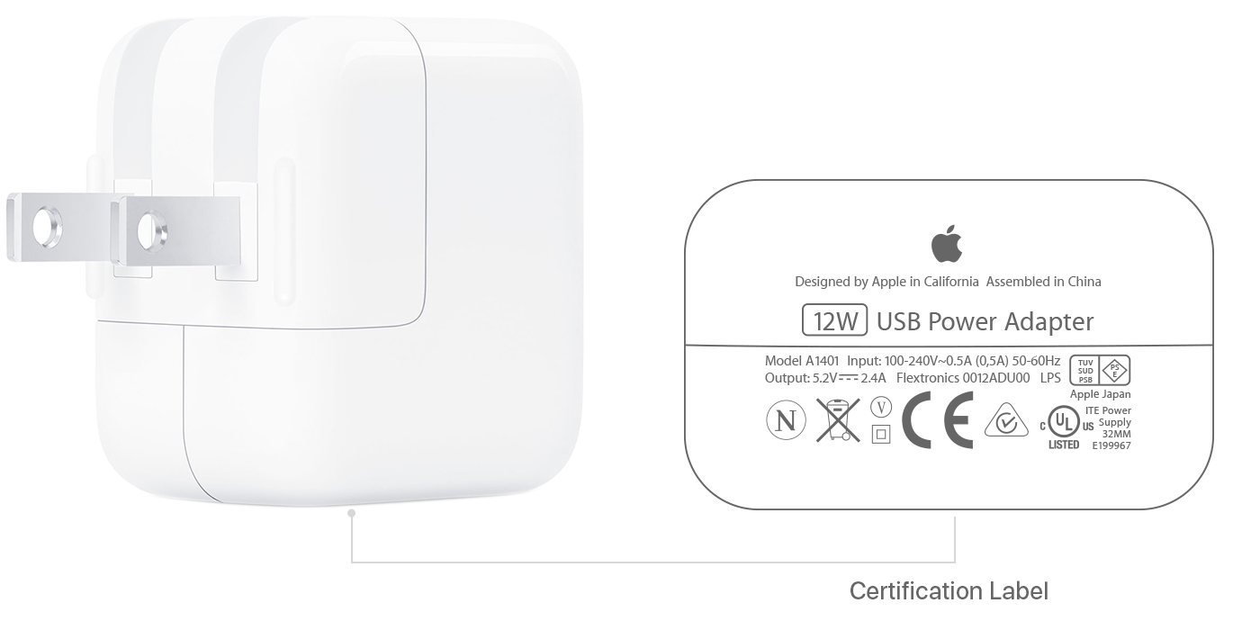 Apple Caricabatterie Power Adapter 12W 