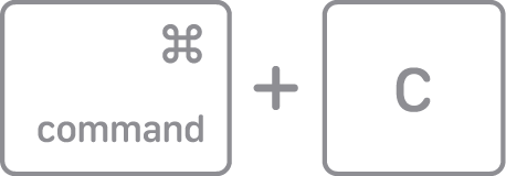 shortcut for copy on mac