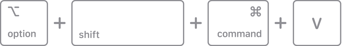 what are copy and paste shortcuts on a mac