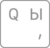 ブルガリア語キーボードの「Q」キー